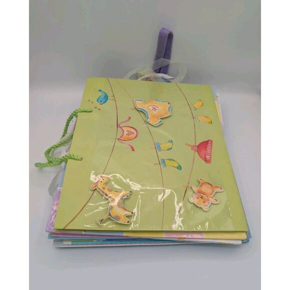 10-Pack Large Gift Bags 13x11 Baby Shower Kids Birthday Hallmark Spritz Lot - Picture 2 of 5